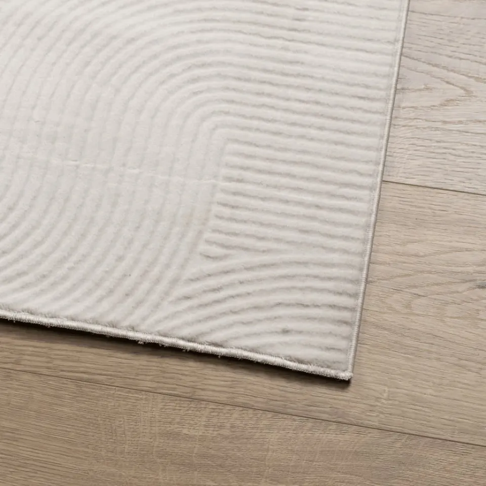 vidaXL Vloerkleed IZA laagpolig Scandinavisch 240x340 cm crèmekleurig, foto 4