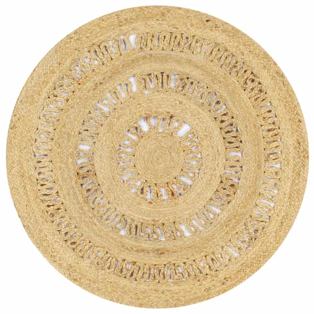 vidaXL Vloerkleed handgemaakt 90 cm gevlochten jute Bruin