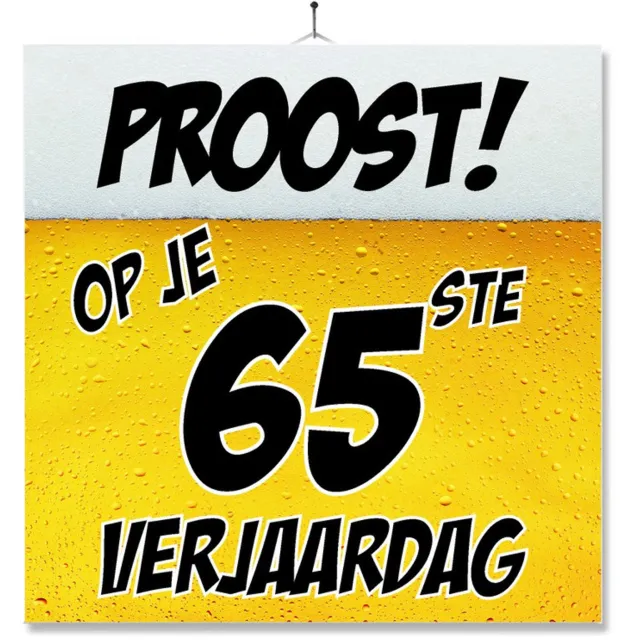 MC Living Tegel Met Opdruk | Grappig | Humor | Verjaardag kado | Proost op je 65ste verjaardag Multi-Color