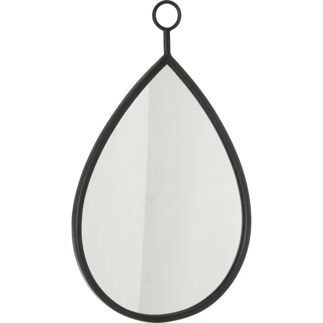 J-Line spiegel Drop - glas - 37 x 61.5 cm zwart