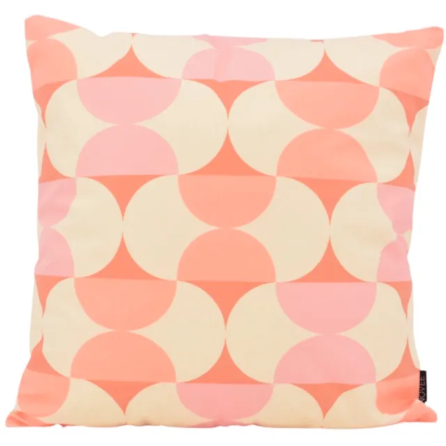 NOVÉE Pastel Bloom Kussenhoes | 45x45 cm | Katoen/Polyester perzik