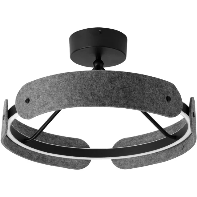 Osram Decor Curve Felt LED Plafondlamp 33W 3000K met 1000lm Grijs 430mm, Plafondlamp gemaakt van Vilt en Metaal Donkergrijs