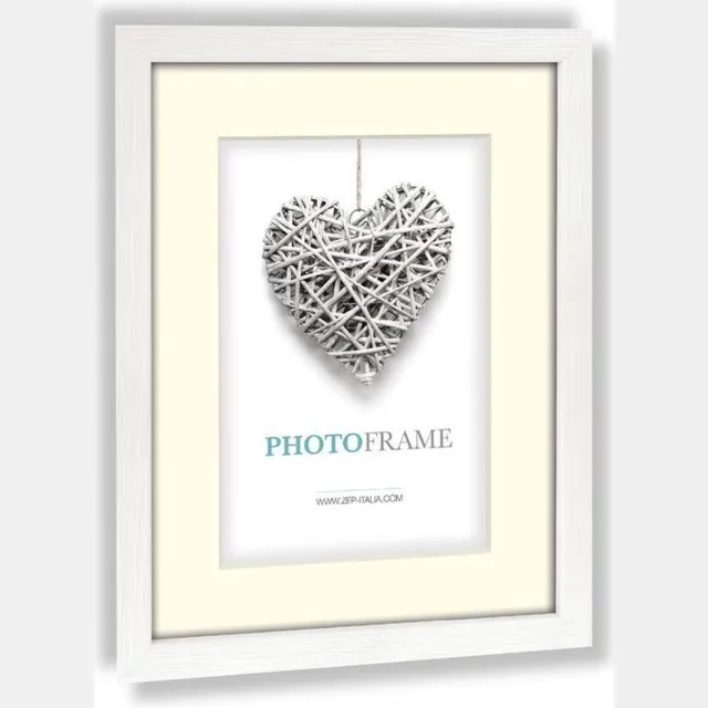 Goldbuch ZEP - Houten fotolijst wit met passe-partout Regent 4 formaat 20x20 / 30x30 cm - V32304