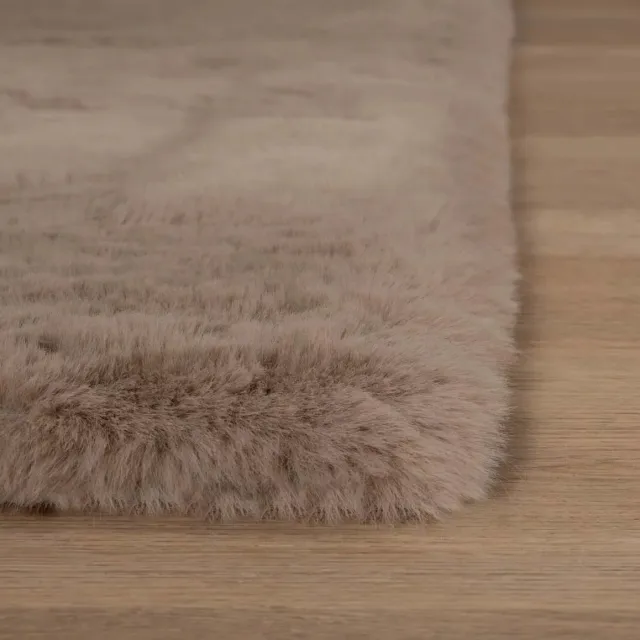 Tapeso Zacht hoogpolig vloerkleed - Comfy - Bruin 160x230 cm