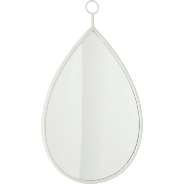 J-Line spiegel Drop - glas - wit - large - 45 x 74.5 cm