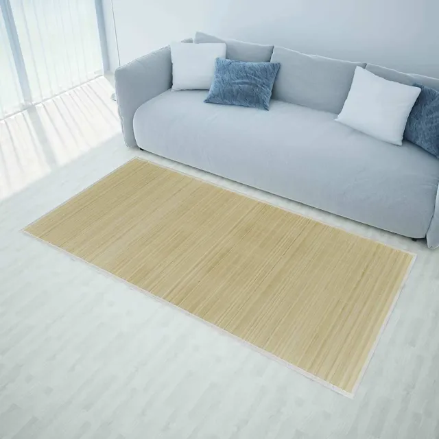 vidaXL Tapijt rechthoekig 80x200 cm bamboe naturel, foto 2