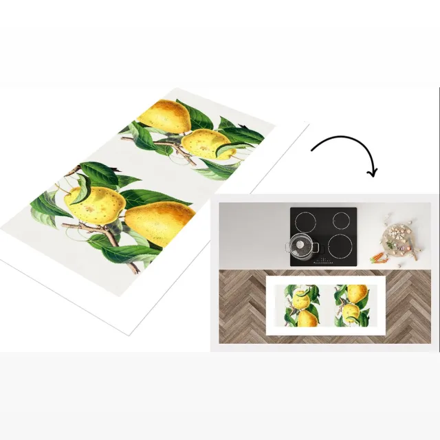 KitchenYeah Keukenloper - Loper keuken - Peren - Fruit - Eten - 120x60 cm - Keukenloper vinyl Multicolor