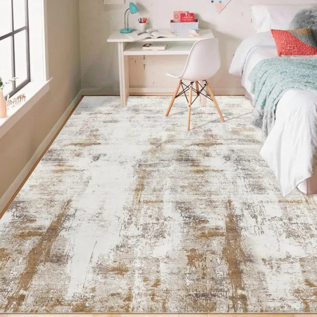Famibay Luxe groot vloerkleed — Beige-bruin tinten — Lage pool — Wasbaar & comfortabel