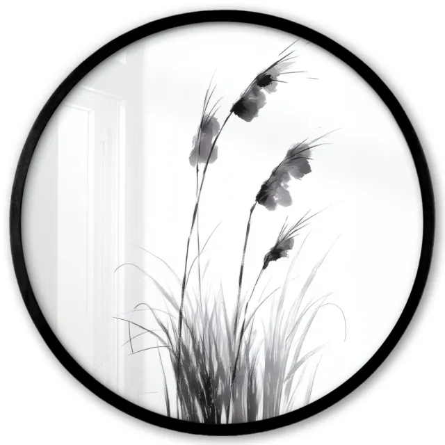 FrameYourWall Poster in lijst Rond - Fotolijst 40x40 cm - Posters - Minimalistisch - Stelen - Wit - Ronde posterlijst zwart - Decoratie - Wanddecoratie woonkamer - Muurdecoratie slaapkamer Stelen - Minimalistisch