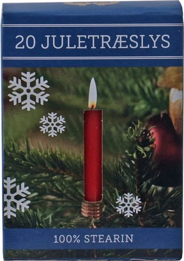 Bolsius Kerstboomkaarsjes 97/13 20 Rood (per 20 stuks) Wit