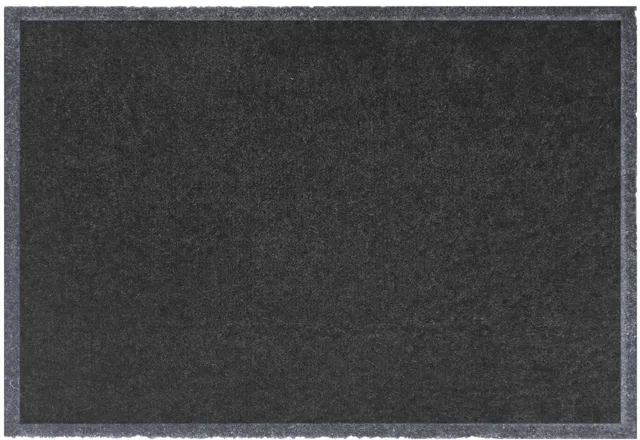 Hamat Eco-Clean+ Dark Grey 50 x 120 cm - Wasbare Droogloopmat - Schoonloopmat Binnen - Polyamide - 30°C Donkergrijs