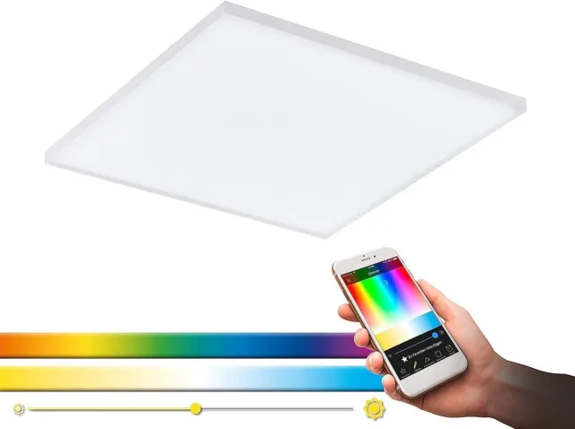EGLO 32346 LED paneel plafondlamp Crosslink TURCONA-C wit L: 45cm B: 45cm H: 6cm dimbaar 2700-6500K met Connect functie