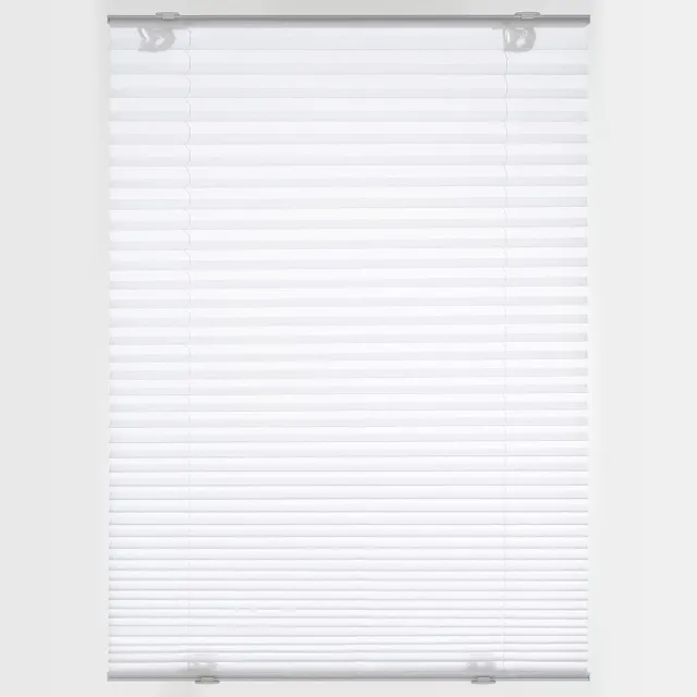 Gardinia Solo dakraam-plissé zonder boren, met zuignappen, ondoorzichtig vouwrolgordijn, incl. alle montageonderdelen, wit, 47,3 x 100 cm