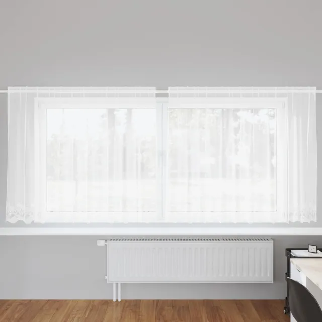 vidaXL Kantgordijn Wit 180 x 300 cm Polyester