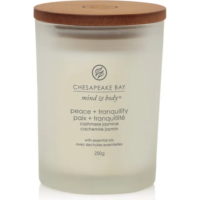 Chesapeake Bay Candle Chesapeake Bay Peace & Tranquility - Cashmere Jasmine - Medium Geurkaars - 60 branduren Wit
