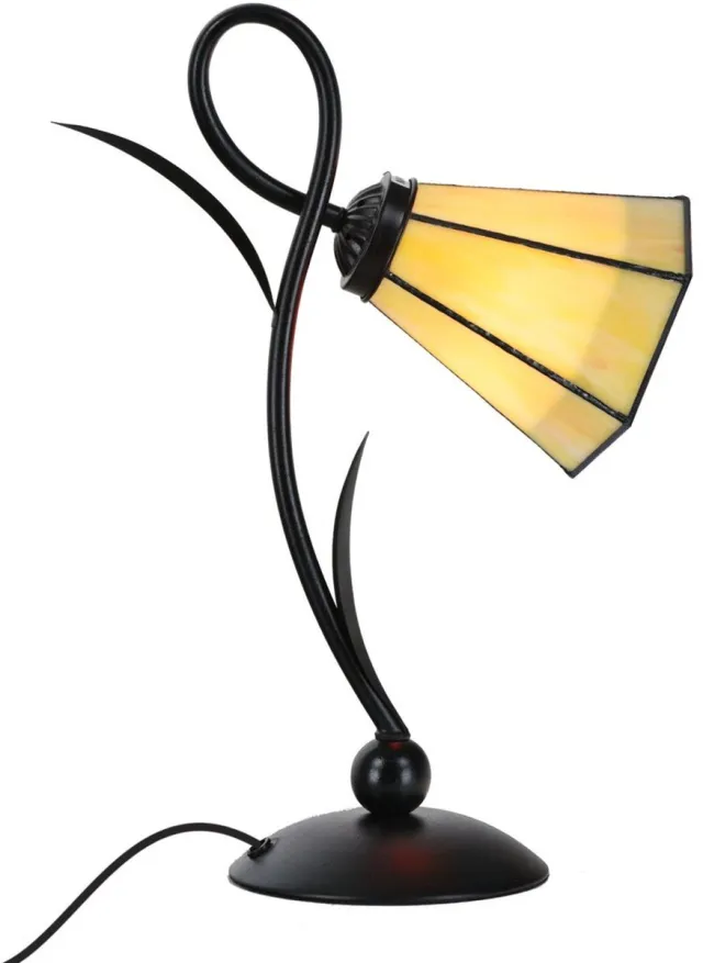 Coloured by Art Tiffany Tafellamp Lovely Narcissus - Art Deco Trade Geel