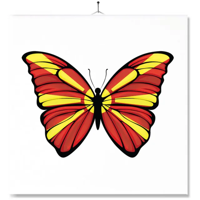 MC Living Tegel Met Opdruk | Vlinder | Vlag | Macedonie Multi-Color