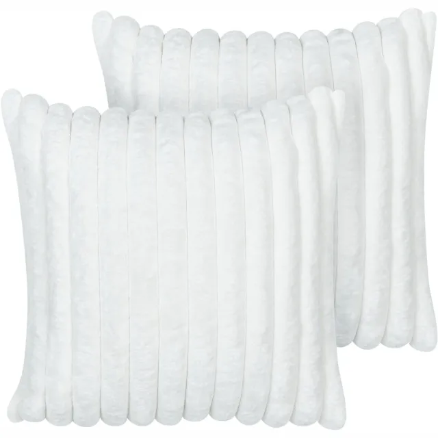 Beliani RAKYA - Sierkussen set van 2 - Wit - Polyester