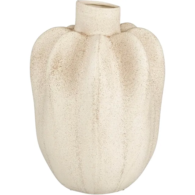 Goossens Vaas Jayda - wit - keramiek - 25 x 38 x 25 keramiek off white