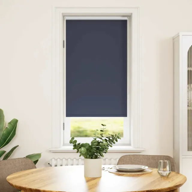 vidaXL Rolgordijn verduisterend 64,4x120 cm marineblauw / blauw