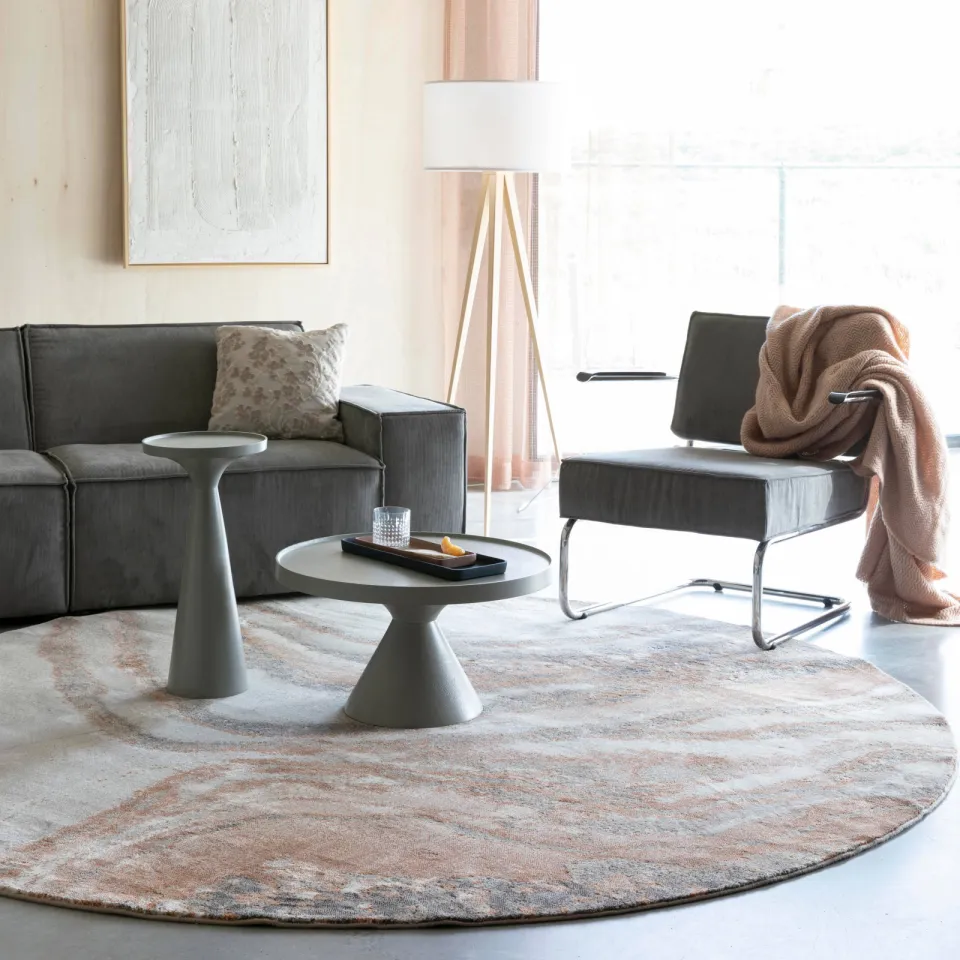 Zuiver Solar rond vloerkleed beige, foto 2