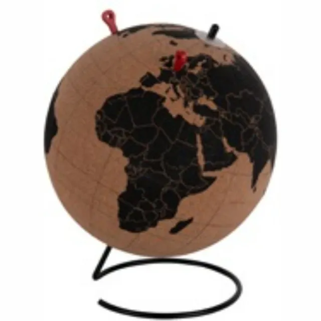 Present Time Ornament World Globe Large - Zwart - Ø20cm - Modern