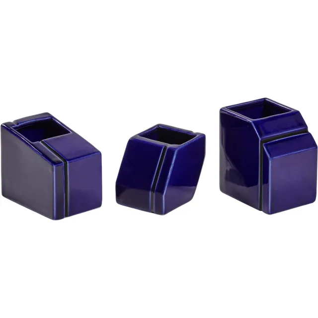 Serax Silos Mini Vaas Set Van 3 Blue Blauw