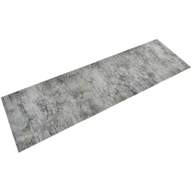 vidaXL Keukenmat wasbaar betonprint 60x180 cm fluweel grijs