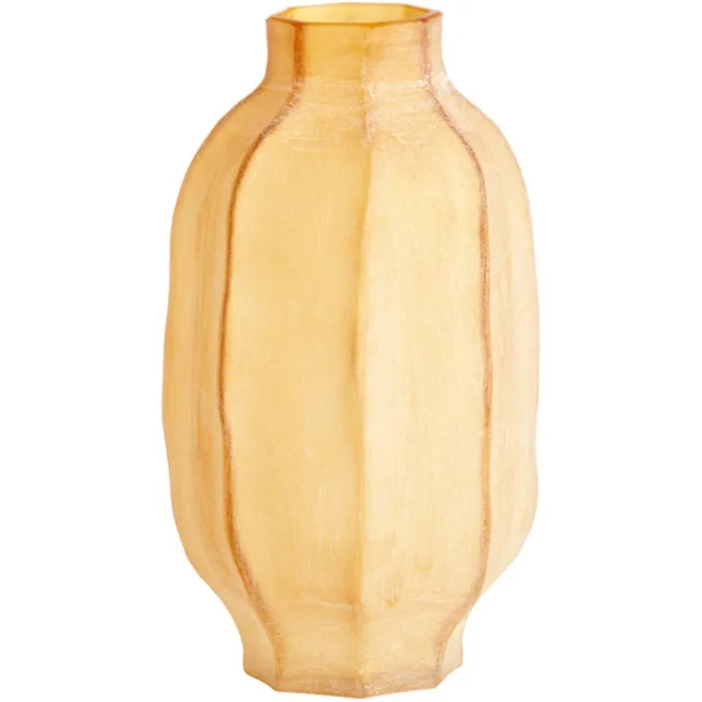 Light & Living Light&living Vaas Ø20,5x38 cm TEJEDA glas mat amber Oranje
