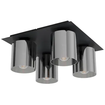 Eglo Plafondlamp Gorosiba Zwart 4xe27
