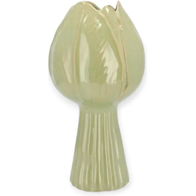 DK design Daan Kromhout - Vaas - Tulp - Pistache - 13x27cm - Keramiek