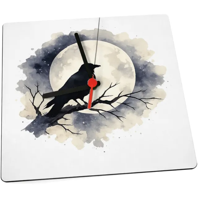 Mr Cadeautjes Klok 19 x 19 - design Een stille nacht met een andere dierfiguur en een vergelijkb | cadeau Wit