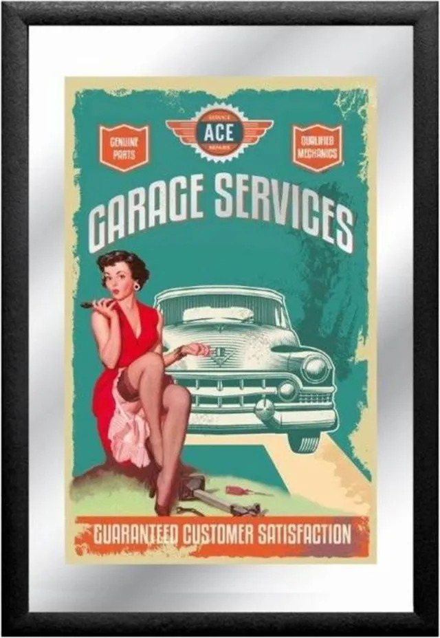usa signs Spiegel - Garage Services multi