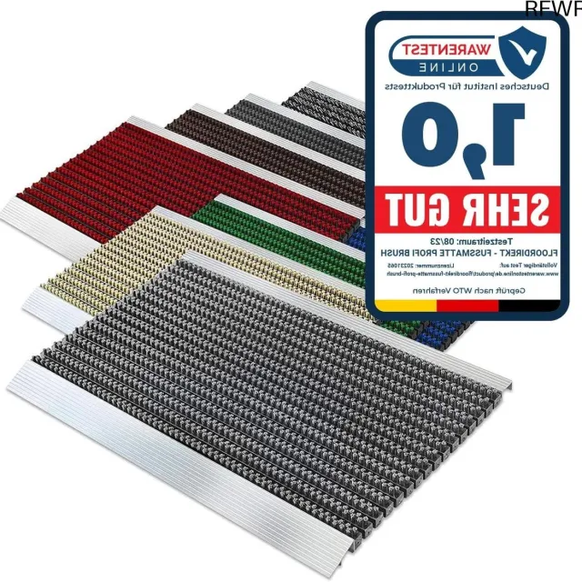 RFWR Representatieve deurmat voor binnen en buiten - Vuilvangmat met aluminium frame en nylon borstels - Verkrijgbaar in verschillende kleuren en maten (50 x 80 cm, beige)