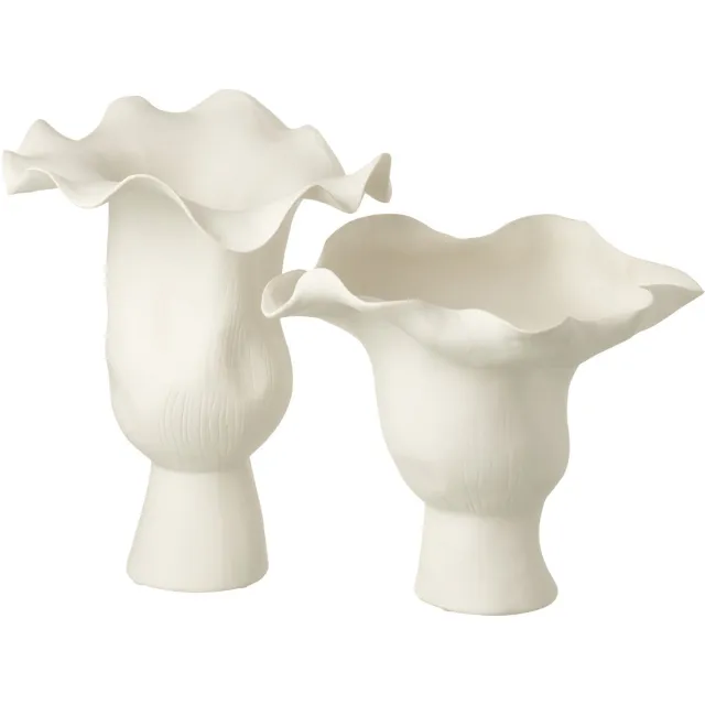 J-Line vaas Helix - keramiek - wit