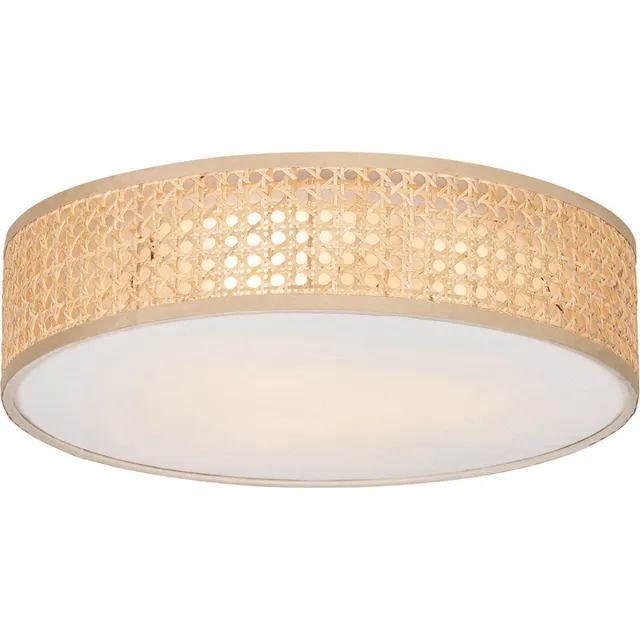 QAZQA tromma - Oosterse Plafondlamp - 1 lichts - Ø 40 cm - Naturel - Woonkamer | Slaapkamer | Keuken