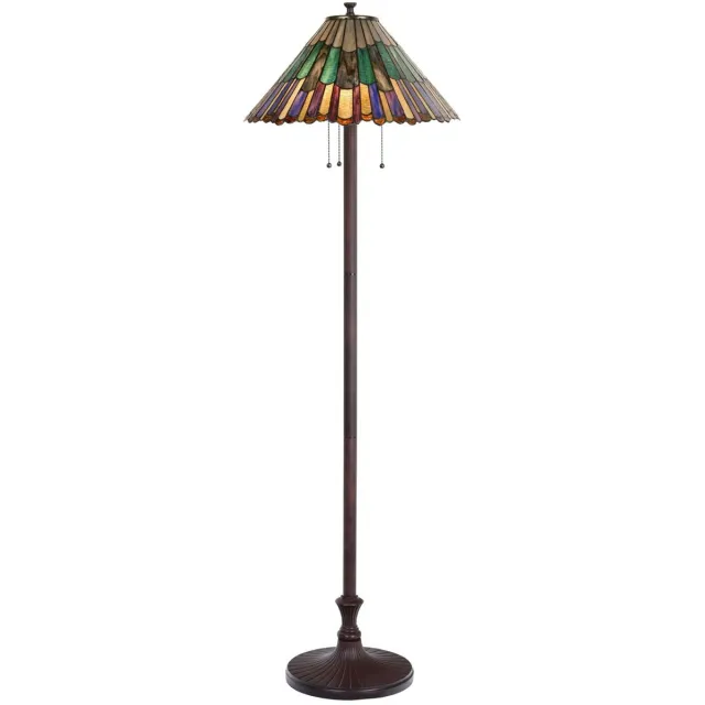 Coloured by Art Tiffany Vloerlamp Styled Flower - Art Deco Trade Multicolour