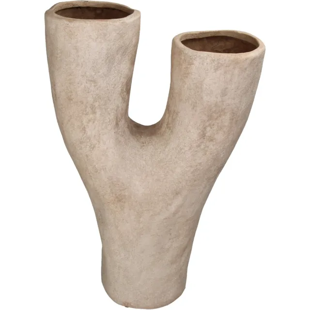 HD Collection Vaas Terracotta Ivoor 31x15x48.5cm Ivory