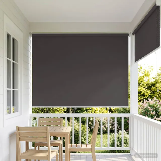 vidaXL Buitenrolgordijn UV-bescherming Antraciet 160 x 230 cm (B x H) Anthraciet