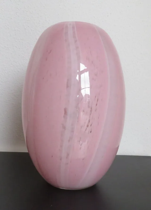 DKNC Vaas - Glas - Roze - 25 cm hoog - Voorjaar - Vrolijk
