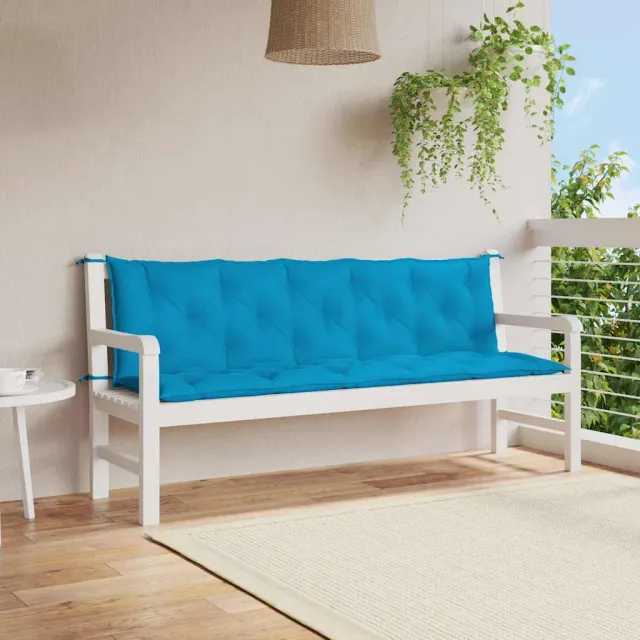 vidaXL Tuinbankkussen 180x(50+50)x7 cm oxford stof lichtblauw blauw