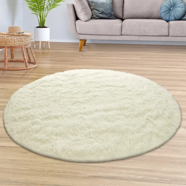 TT Home Tapijt Woonkamer Diepe Pool Lange Pool Zacht Modern Monochroom Design 80 x 80 cm Rechthoek 80 x 80 cm Rechthoek wit