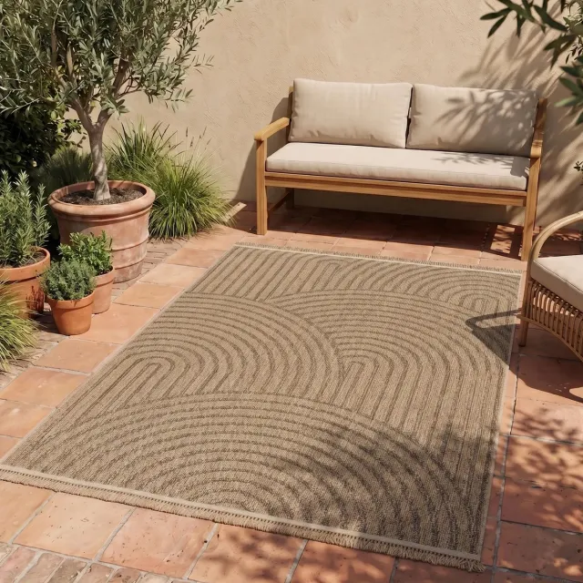 flycarpets Binnen en Buitenkleed - Vloerkleed Colinna - Beige