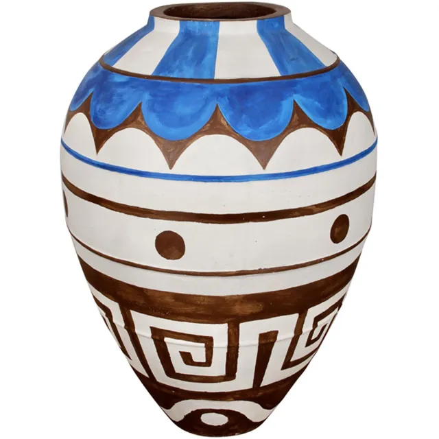 Pole to Pole Keramische Vaas Santorini Blue, Brown, White