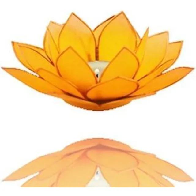 Phoenix Import Mani Bhadra Lotus kaarshouder, Capiz, geel