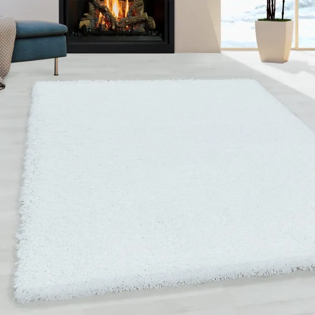 Ayyildiz Ayyıldız SYDNEY Loper Wit Shaggy Modern Vloerkleed - 80 X 250 CM - Polypropyleen - Jute