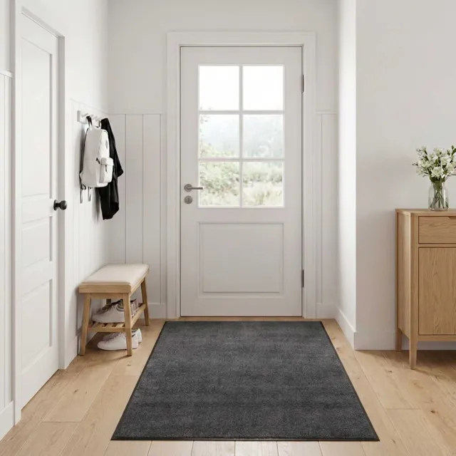 vidaXL Deurmat Lichtgrijs 180 x 120 cm 100% Polyamide