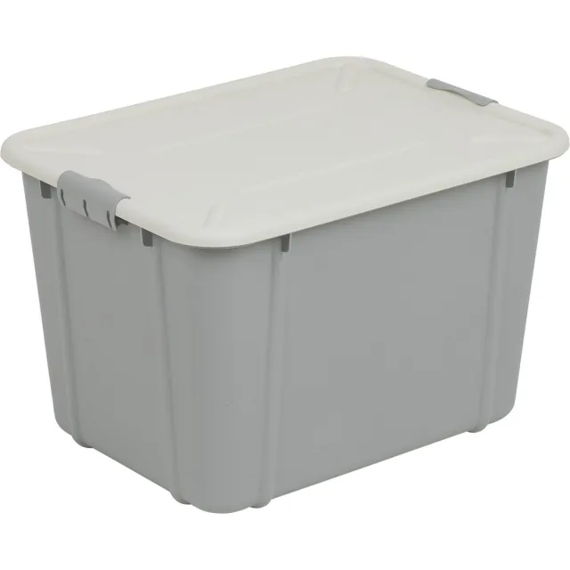 Branq Velur - Opslagcontainer met deksel 30L - Opberger - lichtgrijs