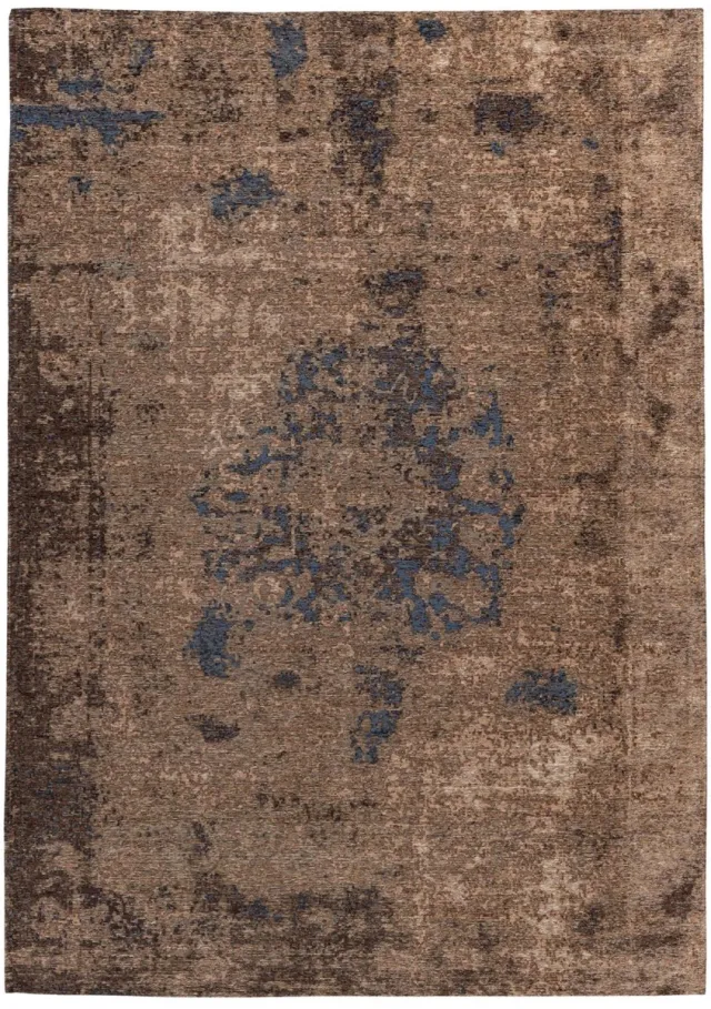 Padiro elegant laagpolig vloerkleed 80 x 150 cm - lichtblauw - oosters vintage patroon - voor vloerverwarming - van polyester, modacryl en katoen