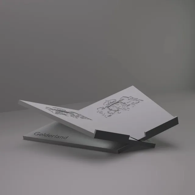 3d-gezellig Grote Boekenstandaard Gelderland - Boekensteun - Boekenhouder - Book Holder - 46*31*12 cm - Grijs - 100% gerecycled PLA (bioplastic)